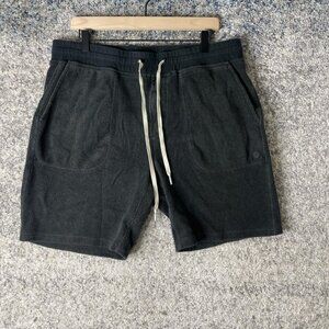 Outerknown Shorts Mens XL Gray Terry Cloth Zip‎ Back Pockets Drawstring Beach